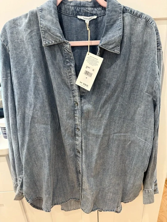 Splendid Lightweight super soft denim top, NWT , Sz M - Picture 1 of 4